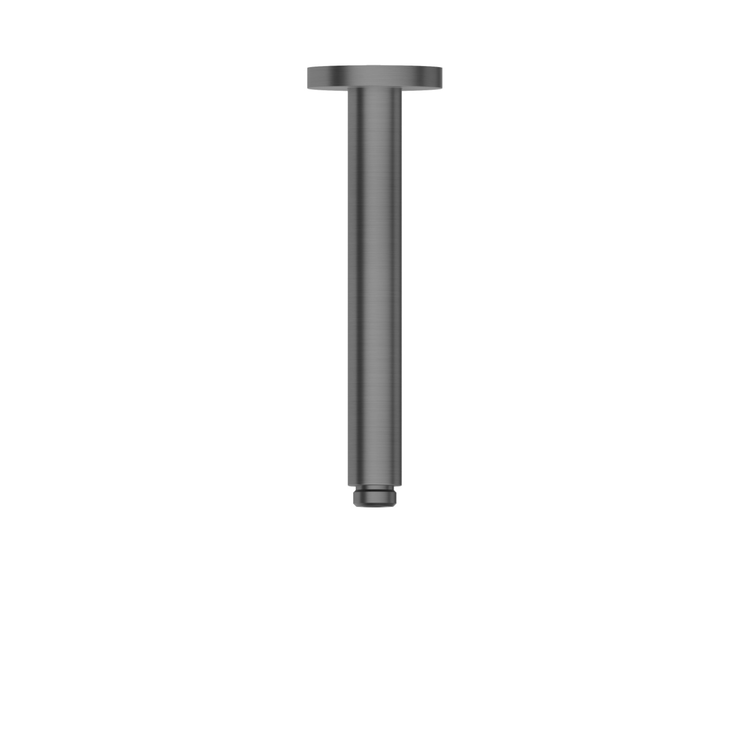 Ceiling-mounted brass shower arm, round. L=200 mm - finish PVD Brushed Gun Metal