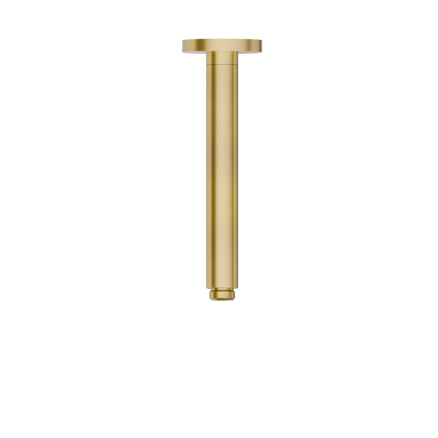 Ceiling-mounted brass shower arm, round. L=200 mm - finish PVD Brushed Gold