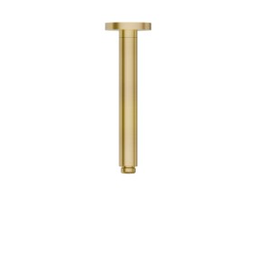 Ceiling-mounted brass shower arm, round. L=200 mm - finish PVD Brushed Gold