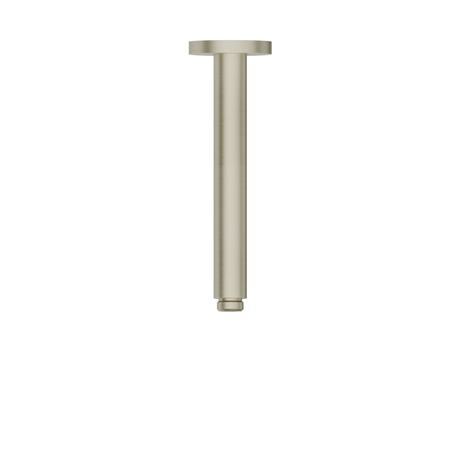 Ceiling-mounted brass shower arm, round. L=200 mm - finish PVD Brushed Pale Gold