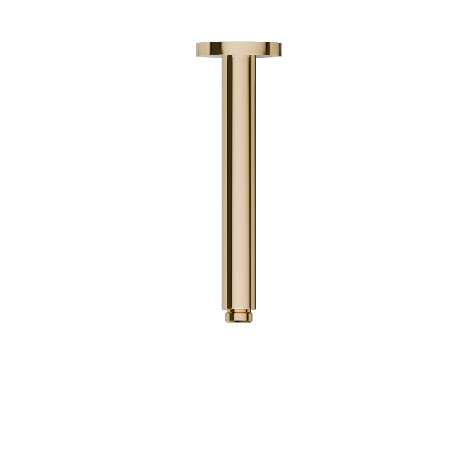 Ceiling-mounted brass shower arm, round. L=200 mm - finish PVD Glossy Gold