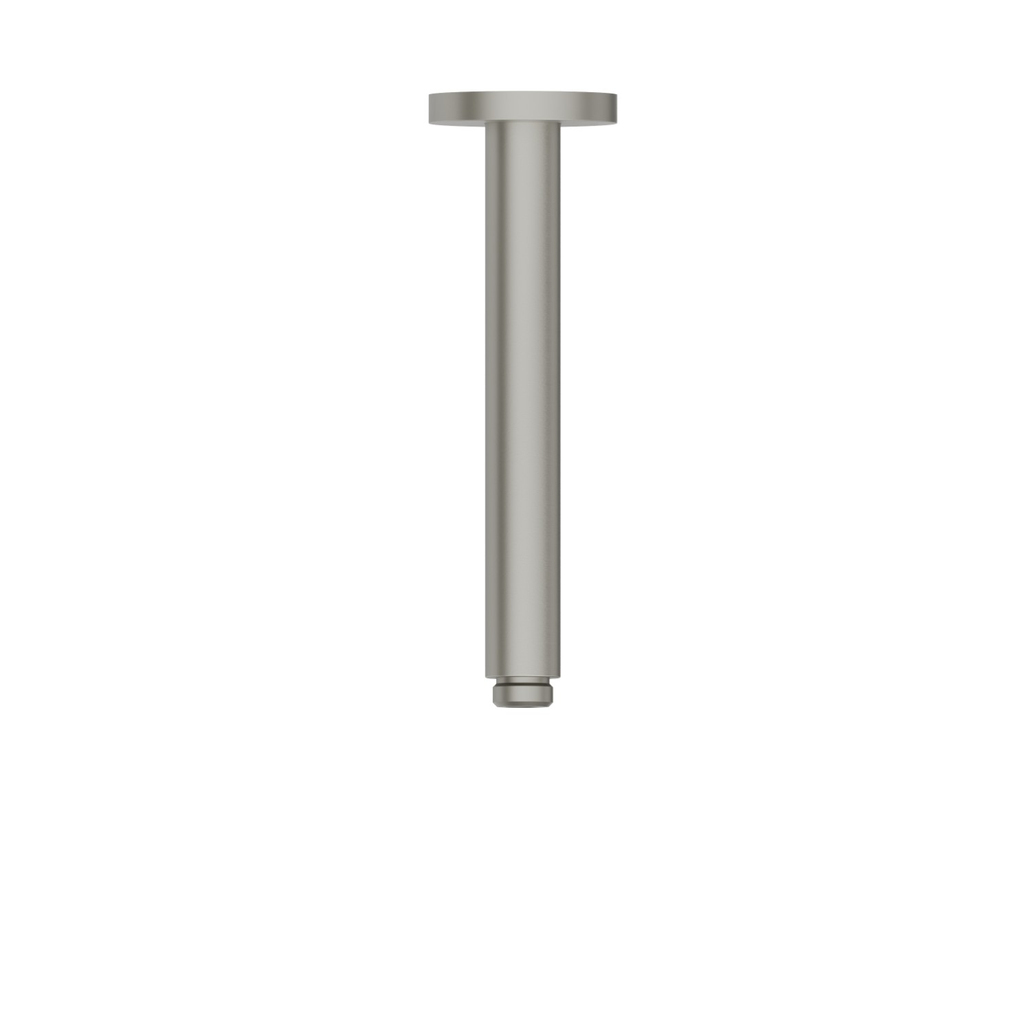 Ceiling-mounted brass shower arm, round. L=200 mm - finish Titanium Satin