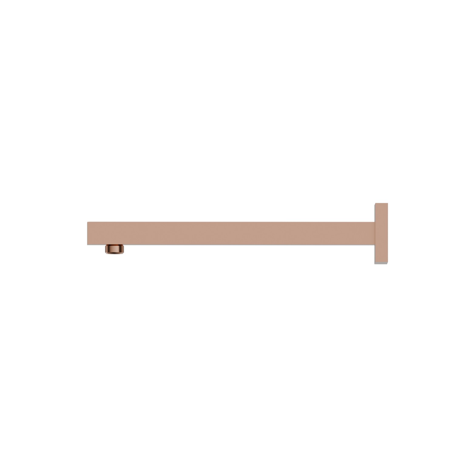 Braccio soffione a parete, quadro, in ottone.
L=300 mm. - finitura PVD Copper Bronze