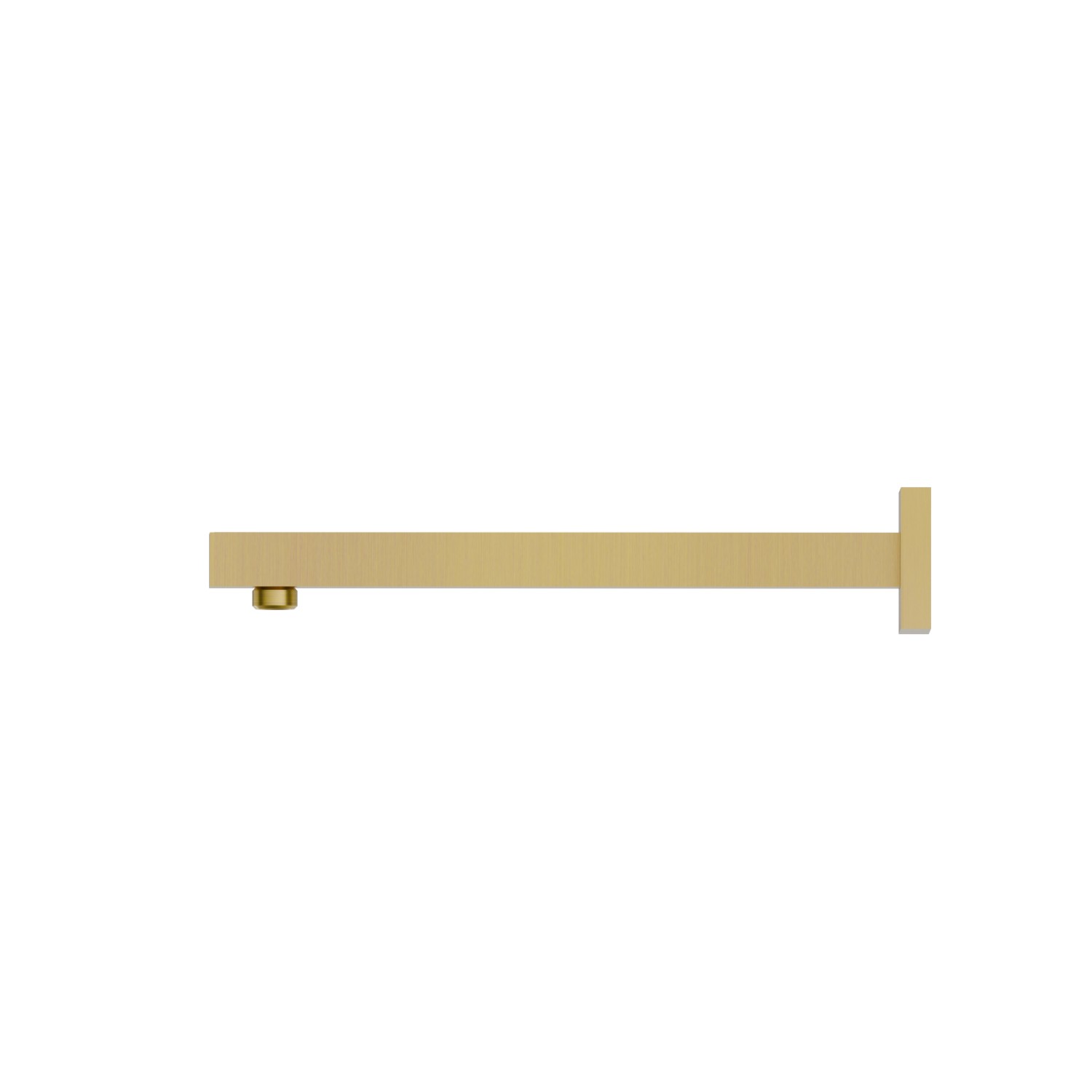 Wall-mounted shower arm, squared, in brass. L=300 mm - finish PVD Brushed Gold