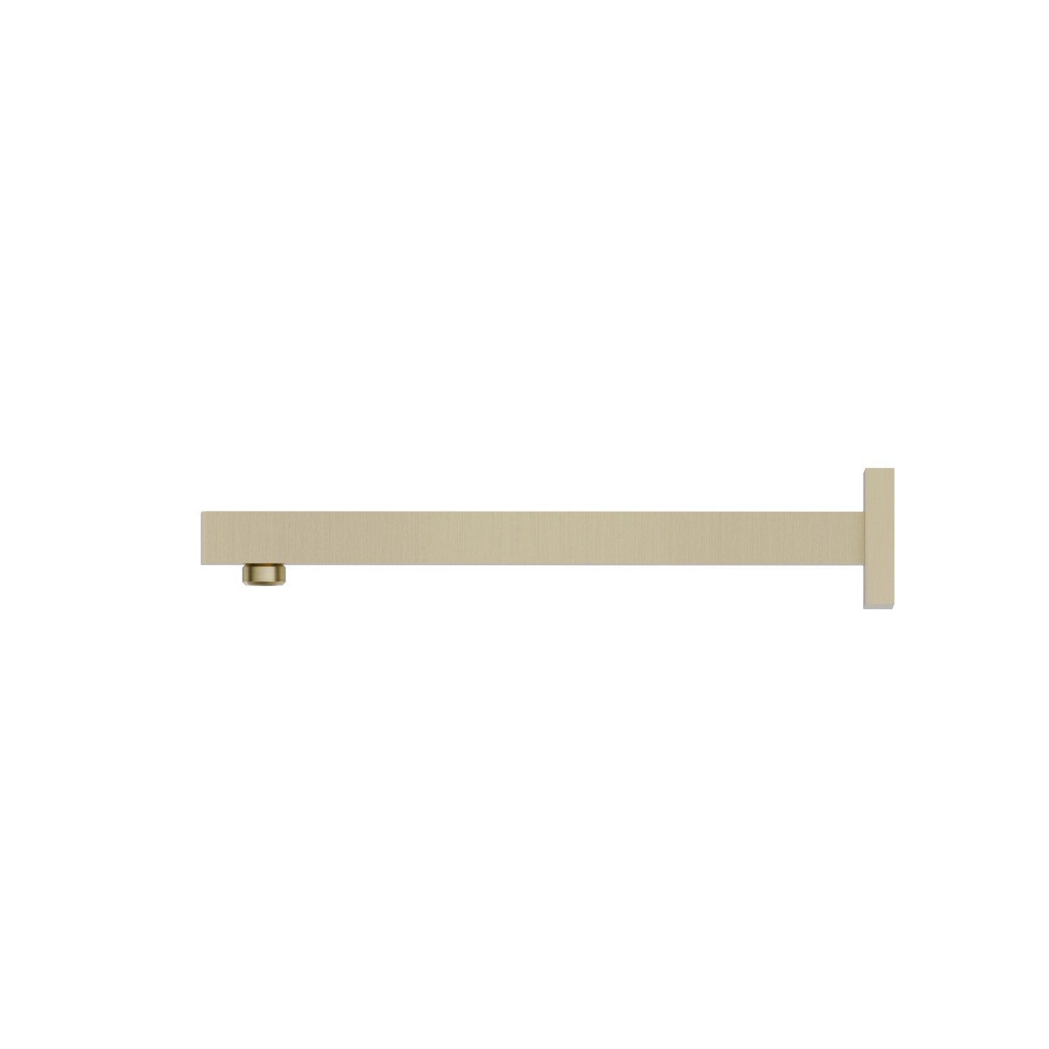Braccio soffione a parete, quadro, in ottone.
L=300 mm. - finitura PVD Brushed Pale Gold