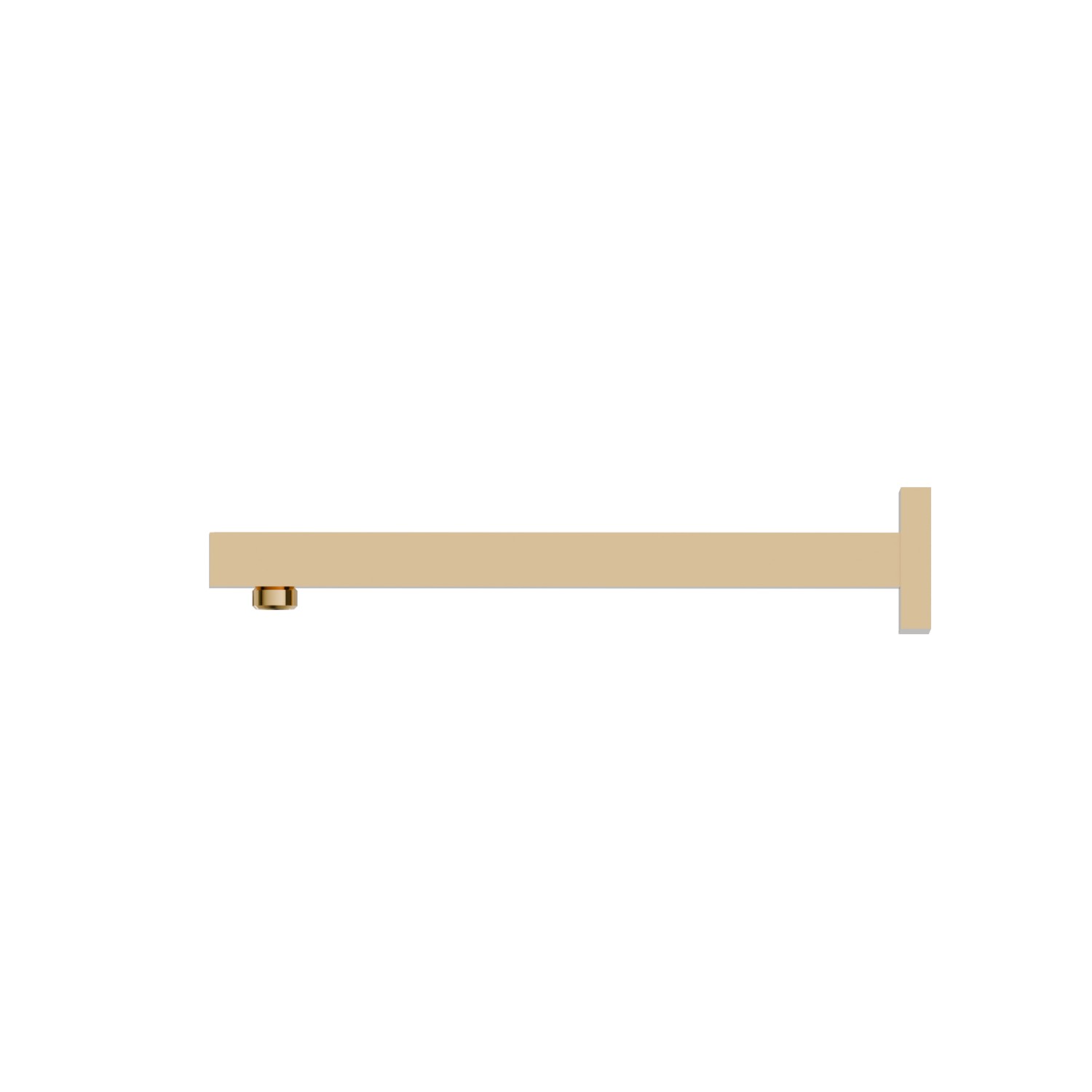Braccio soffione a parete, quadro, in ottone.
L=300 mm. - finitura PVD Glossy Gold