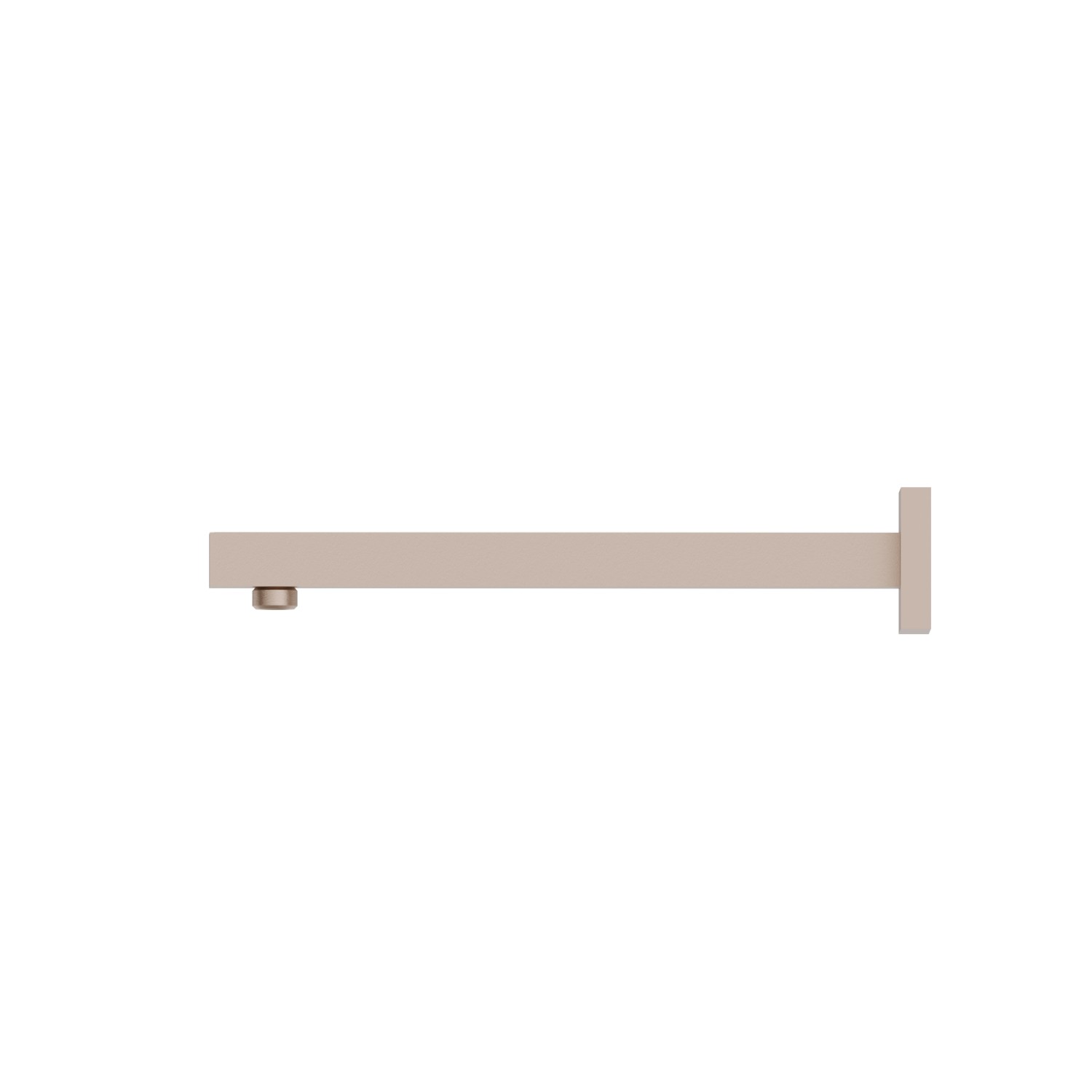 Wall-mounted shower arm, squared, in brass. L=300 mm - finish Copper Satin