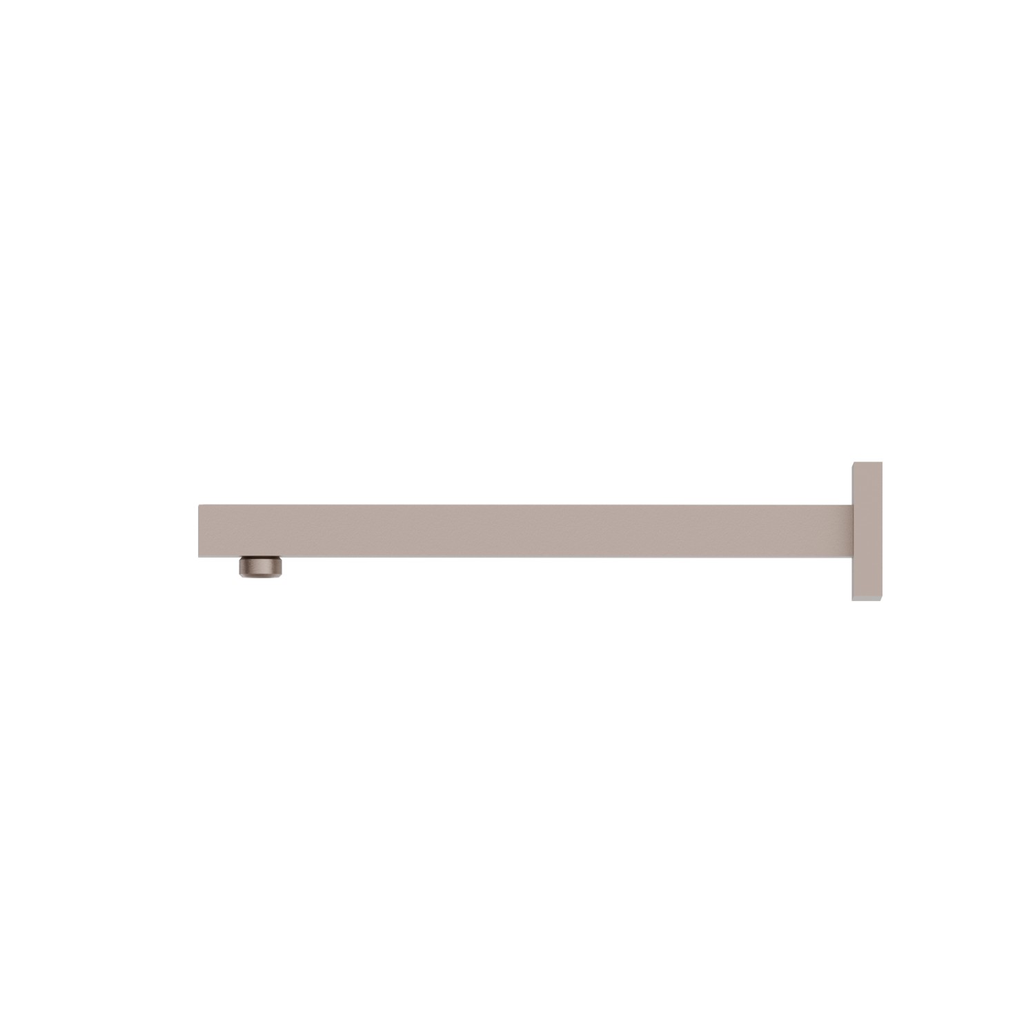 Braccio soffione a parete, quadro, in ottone.
L=300 mm. - finitura Copper Glossy