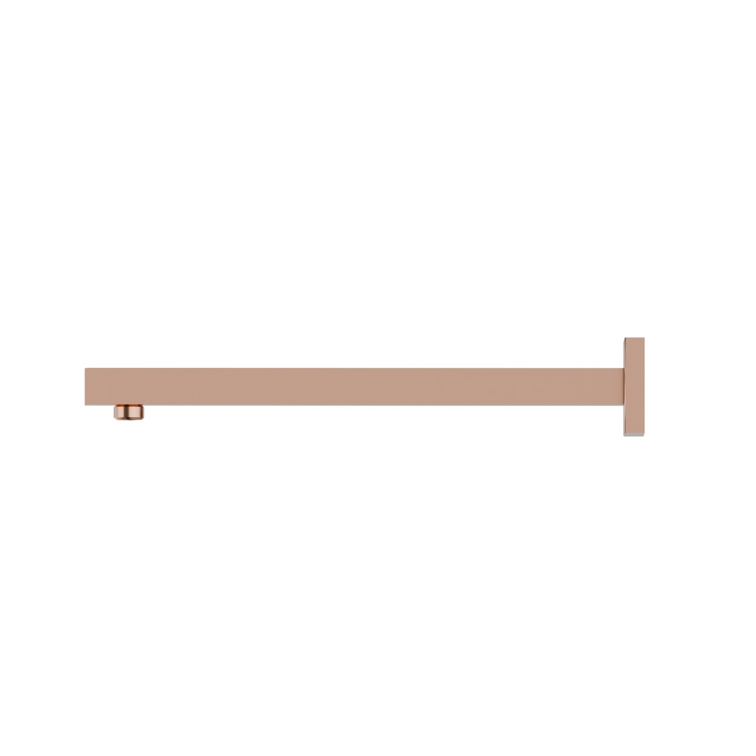 Braccio soffione a parete, quadro, in ottone.
L=350 mm. - finitura PVD Copper Bronze