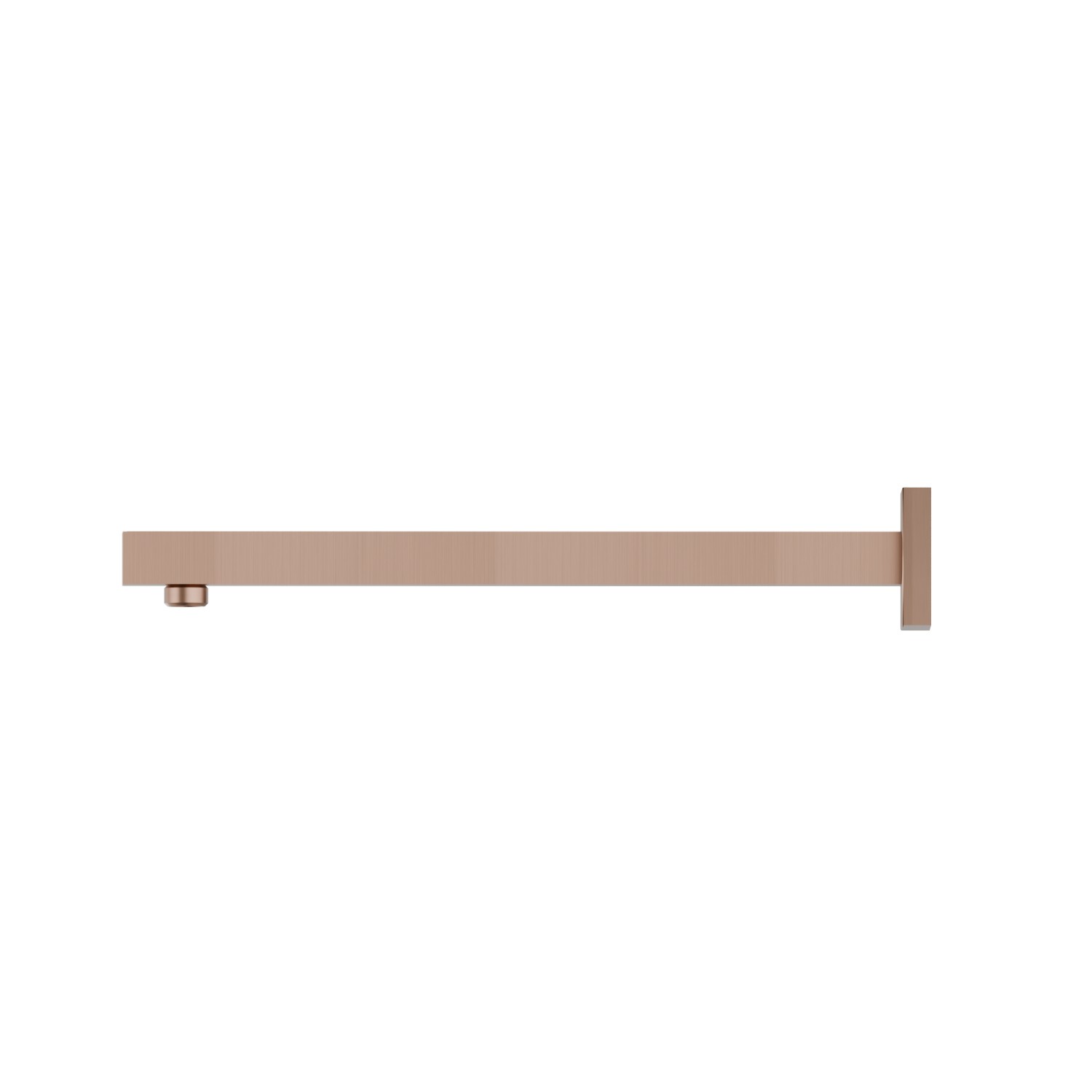 Wall-mounted shower arm, squared, in brass. L=350 mm - finish PVD Brushed Copper Bronze