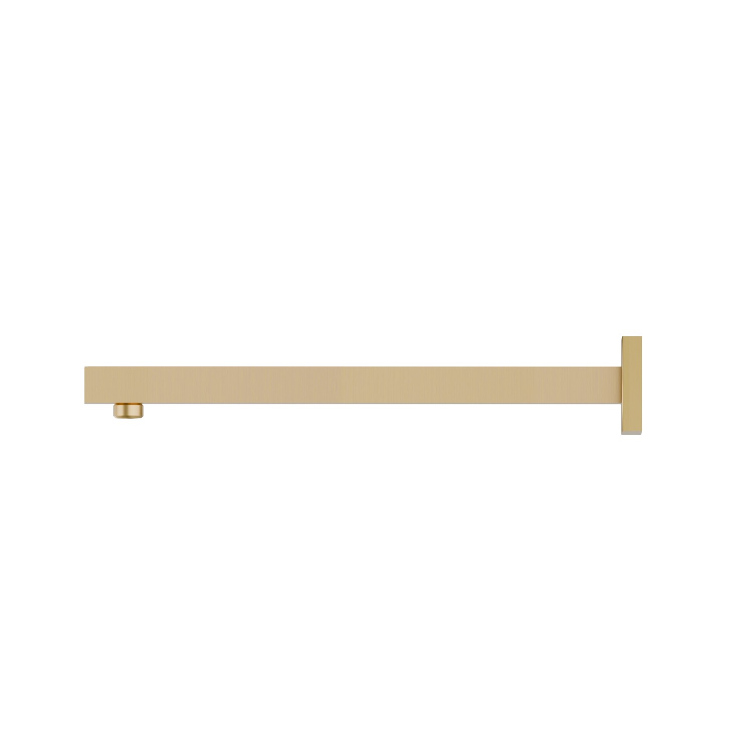 Wall-mounted shower arm, squared, in brass. L=350 mm - finish PVD Brushed Gold