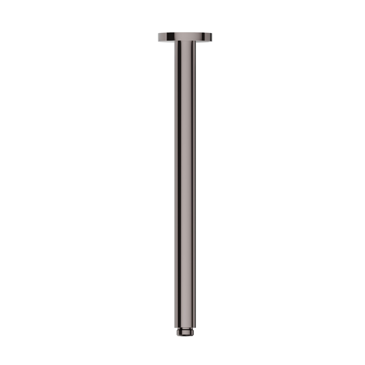 Runder deckenmontierter Duschkopfarm aus Messing. L=350 mm - oberfläche PVD Gun Metal