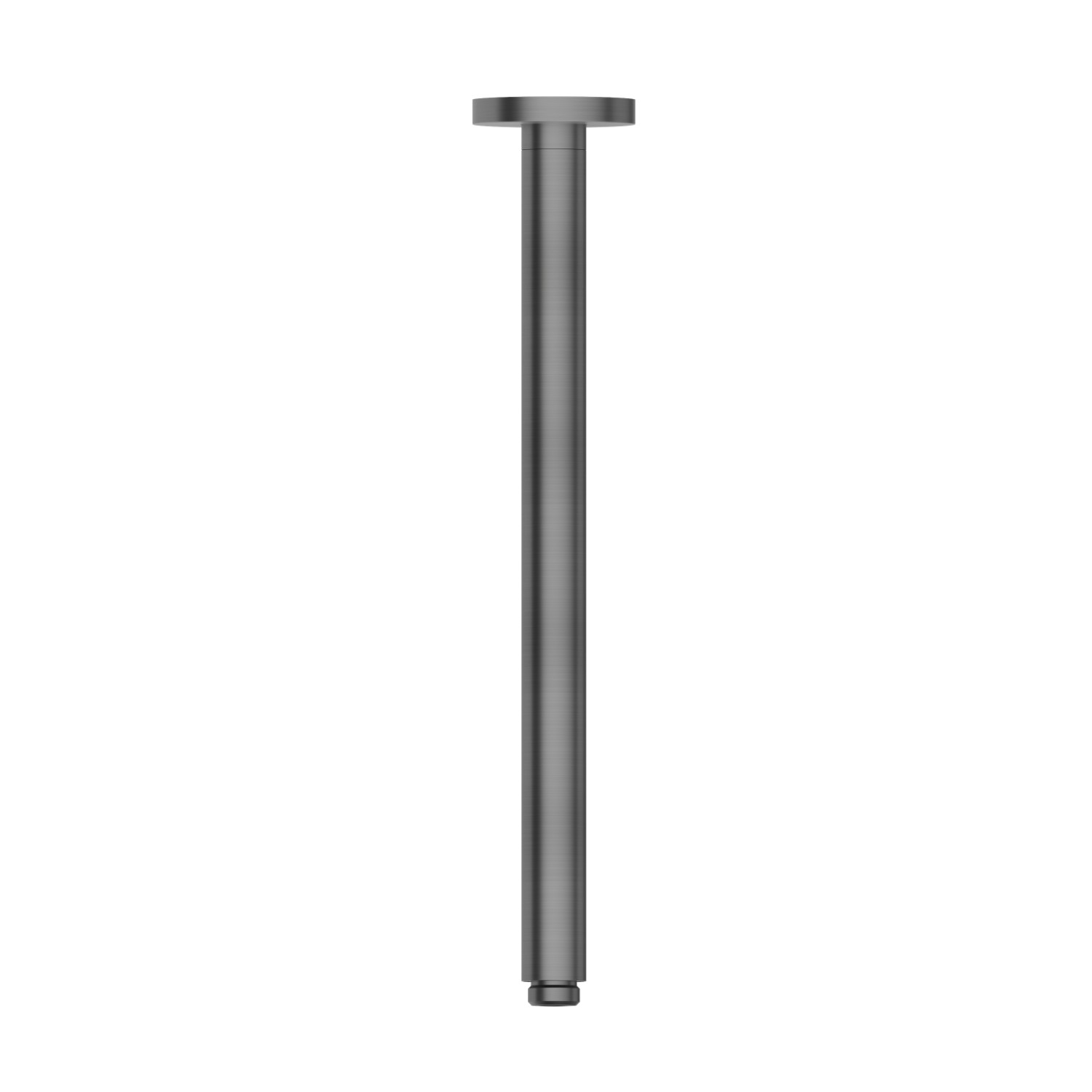 Runder deckenmontierter Duschkopfarm aus Messing. L=350 mm - oberfläche PVD  Gun Metal gebürstet