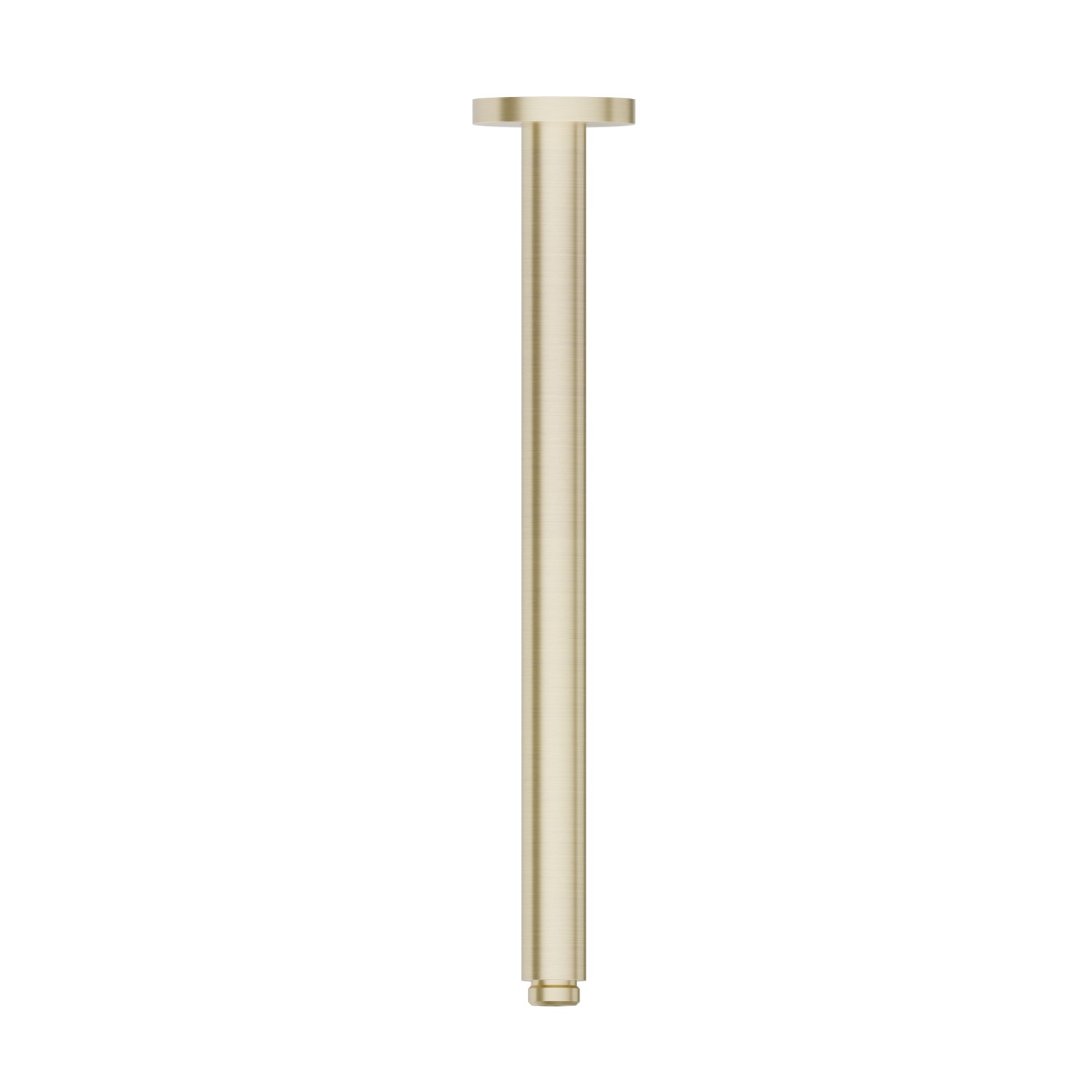 Braccio soffione a soffitto, tondo, in ottone.
L=350 mm. - finitura PVD Brushed Gold