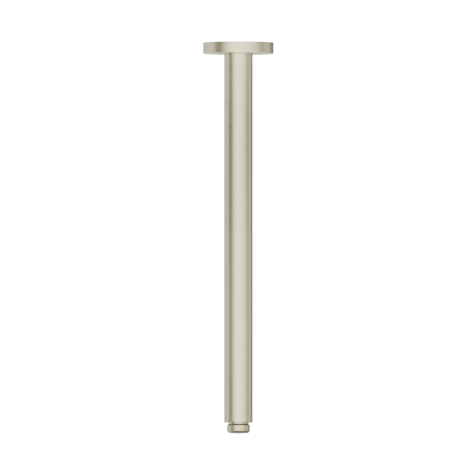 Braccio soffione a soffitto, tondo, in ottone.
L=350 mm. - finitura PVD Brushed Pale Gold