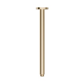 Ceiling-mounted shower arm, round, in brass. L=350 mm - finish PVD Glossy Gold