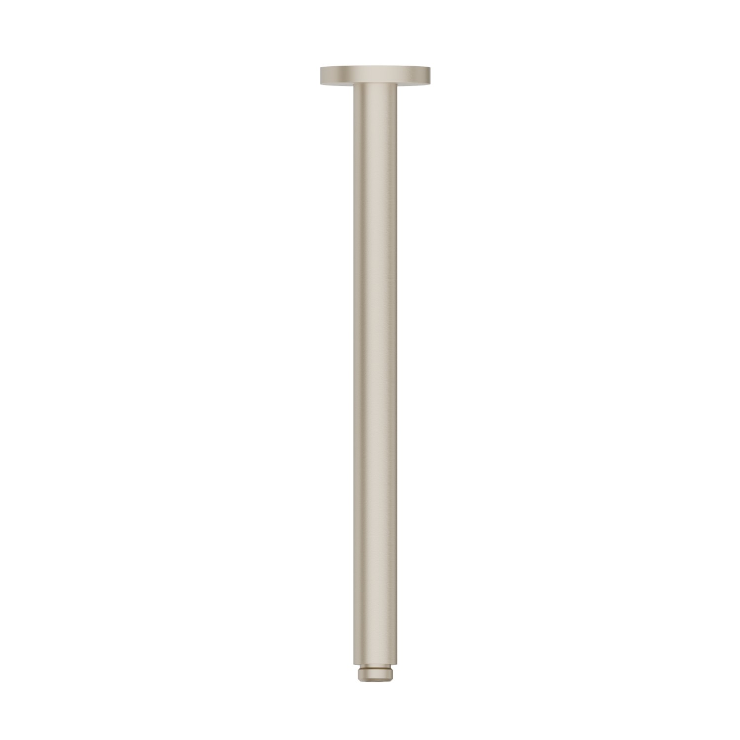 Braccio soffione a soffitto, tondo, in ottone.
L=350 mm. - finitura Gold Satin
