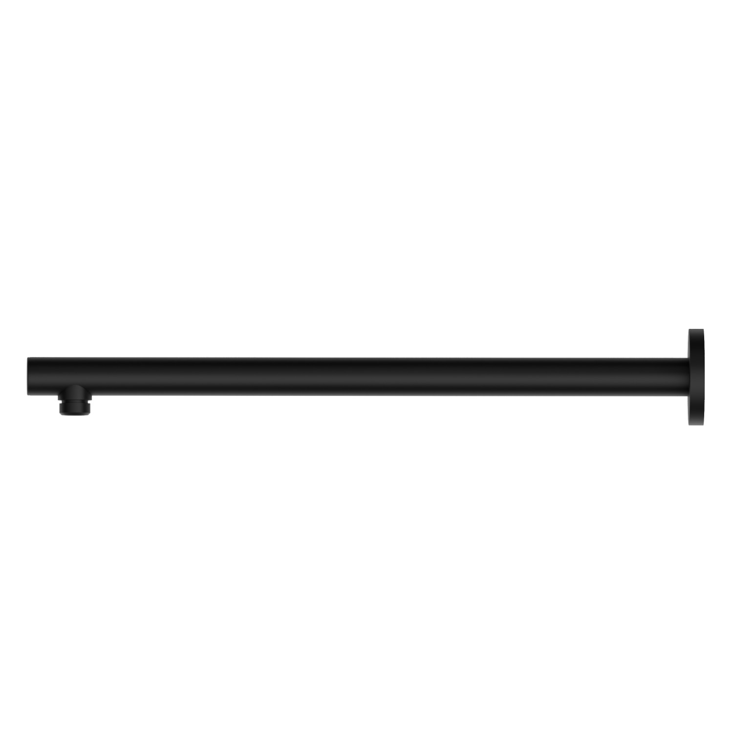 Braccio soffione a parete, tondo, in ottone.
L=420 mm. - finitura Nero opaco
