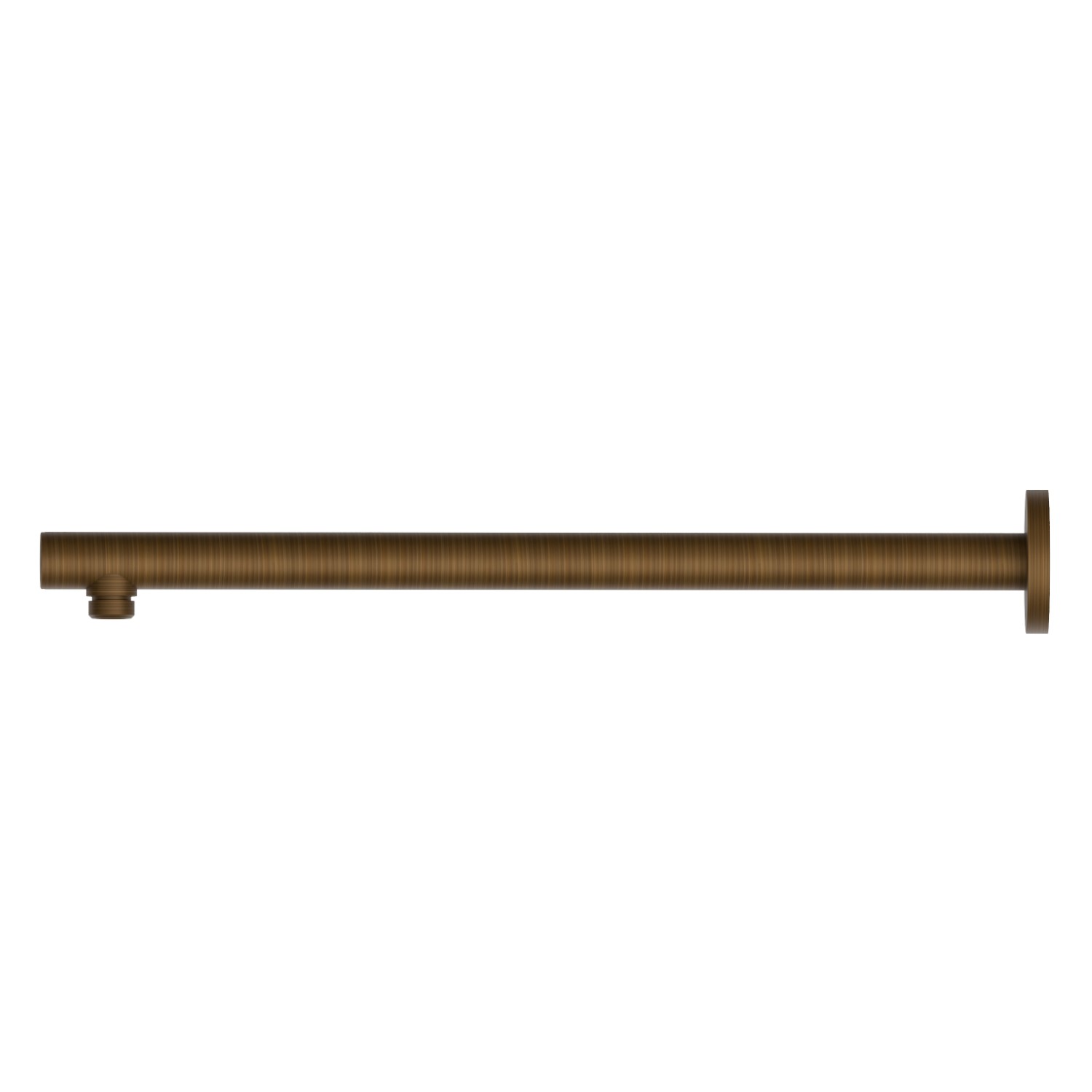 Wall-mounted brass shower arm, round. L=420 mm - finish Groove Bronze