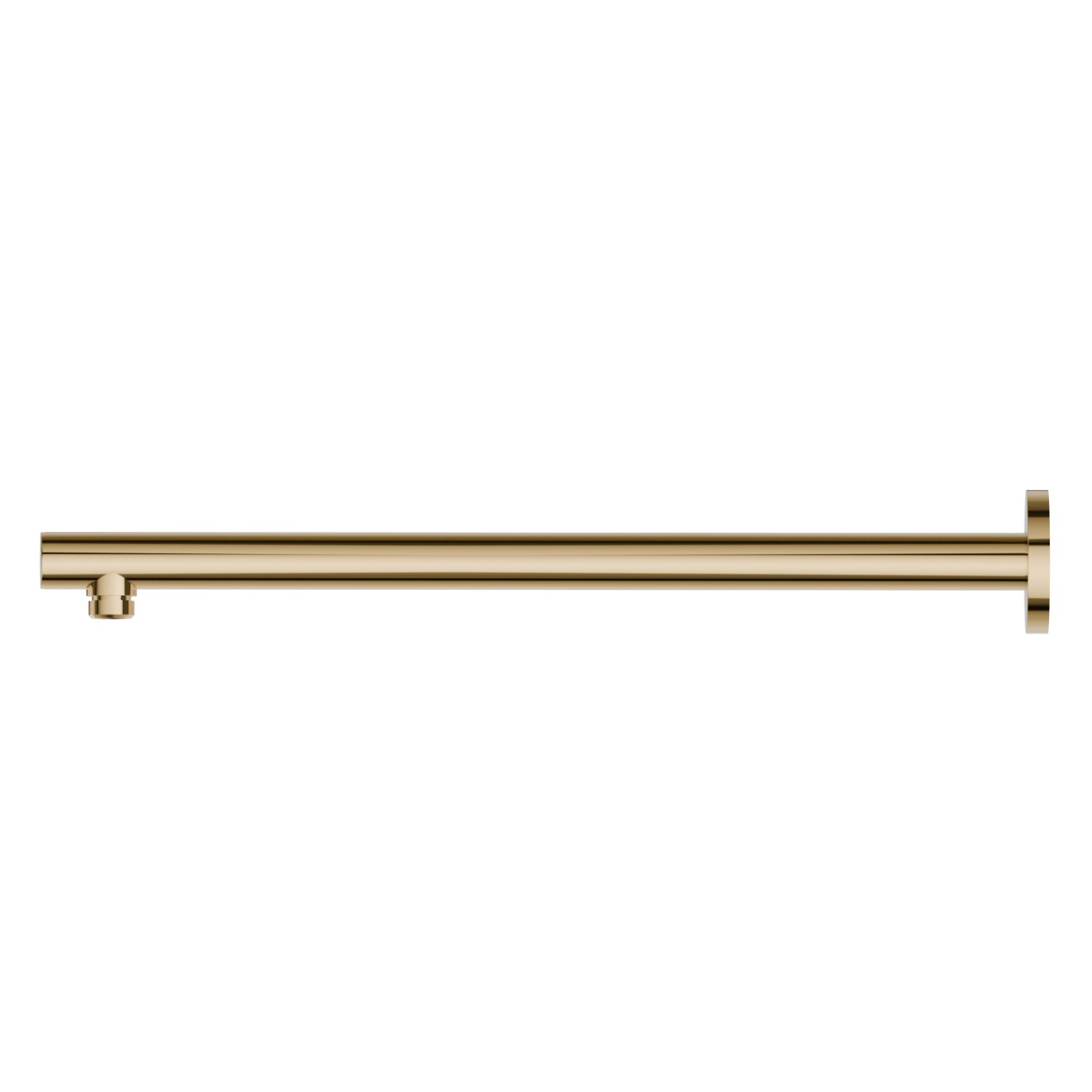Braccio soffione a parete, tondo, in ottone.
L=420 mm. - finitura PVD Glossy Gold