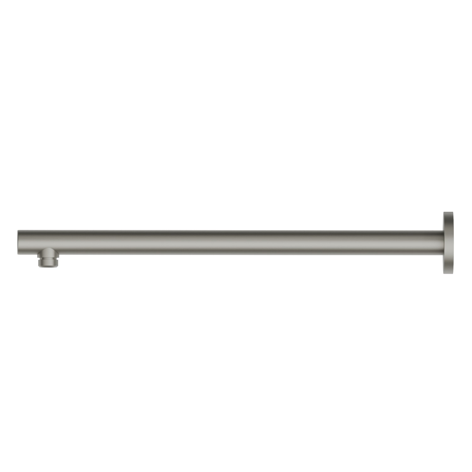 Wall-mounted brass shower arm, round. L=420 mm - finish Titanium Satin