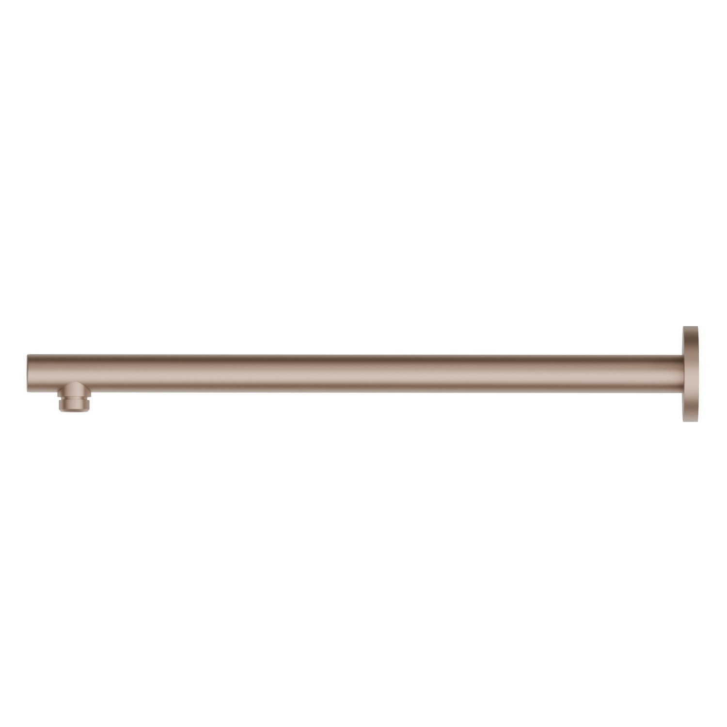 Bras ciel de pluie mural, rond, en laiton. L=420 mm - finition Copper Satin