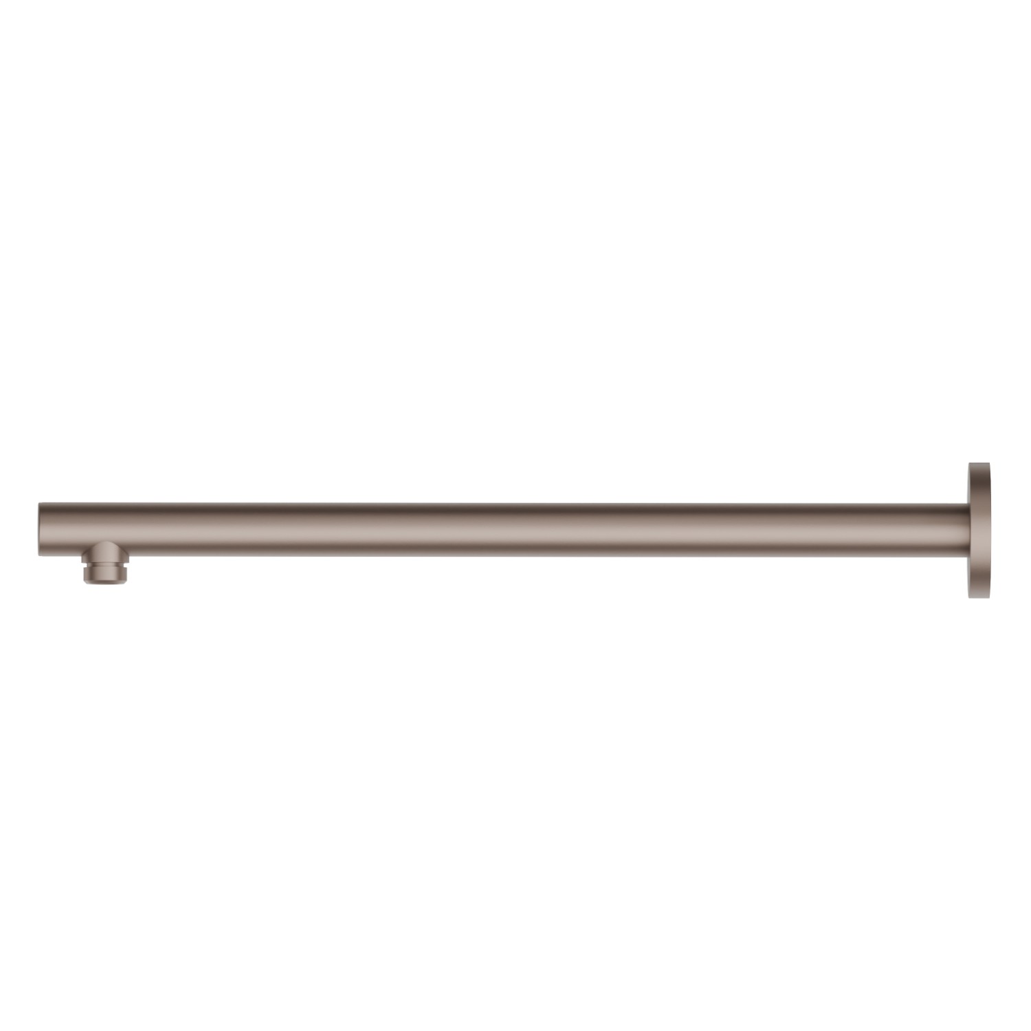 Wall-mounted brass shower arm, round. L=420 mm - finish Copper Glossy