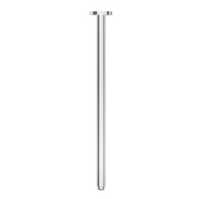 Braccio soffione a soffitto, tondo, in ottone.
L=500mm. - finitura Cromo