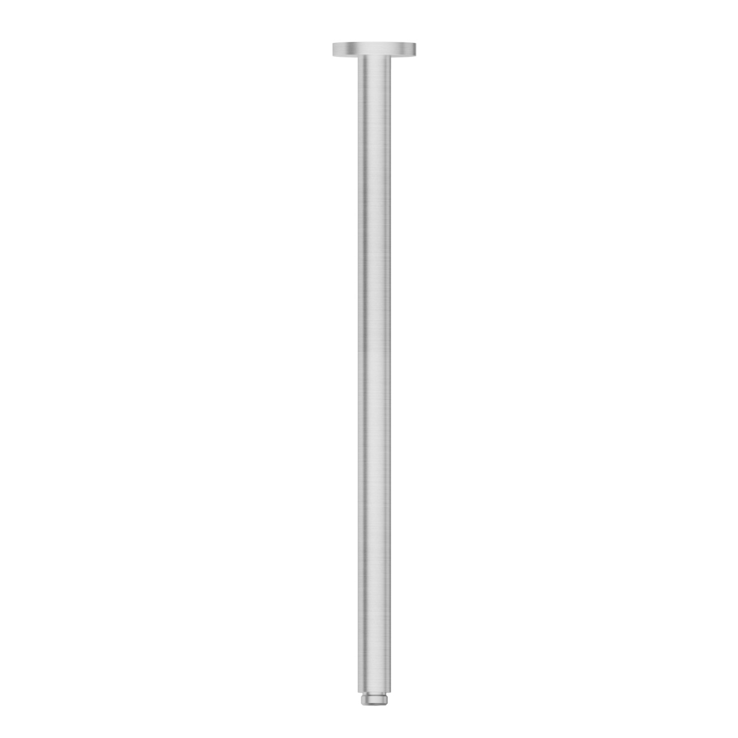 Braccio soffione a soffitto, tondo, in ottone.
L=500mm. - finitura Acciaio Inox