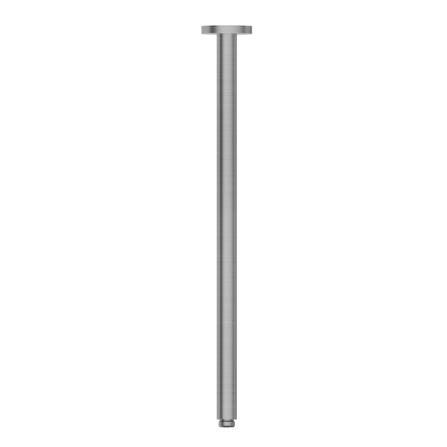 Braccio soffione a soffitto, tondo, in ottone.
L=500mm. - finitura PVD Brushed Gun Metal