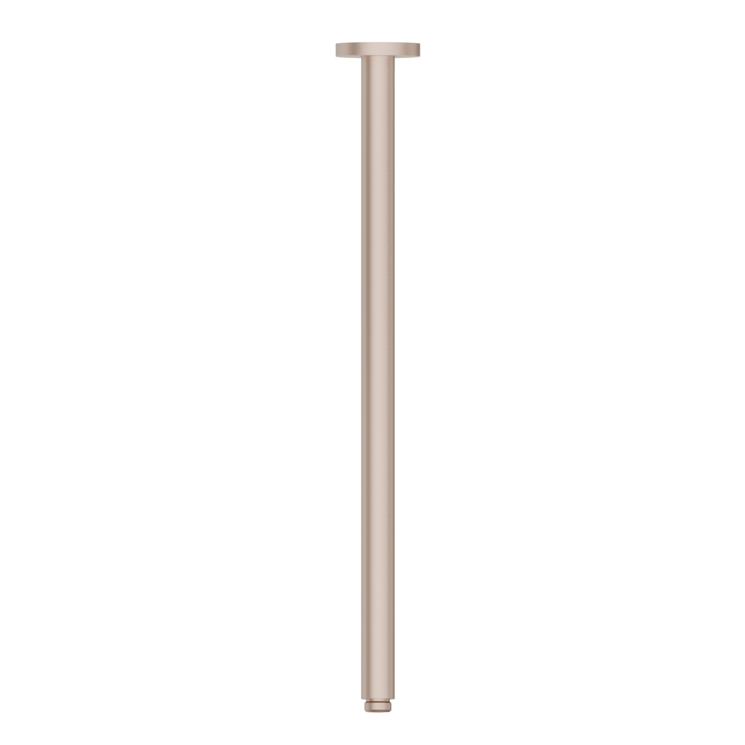 Bras ciel de pluie au plafond, rond, en laiton.  L=500mm - finition Copper Satin