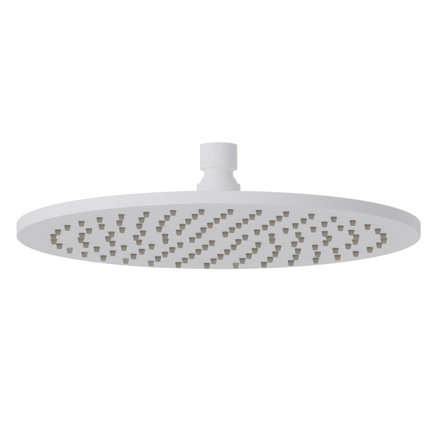 Checkable, round head shower, with raining jet. H. 8 mm. ø 250 mm - finish Matt White