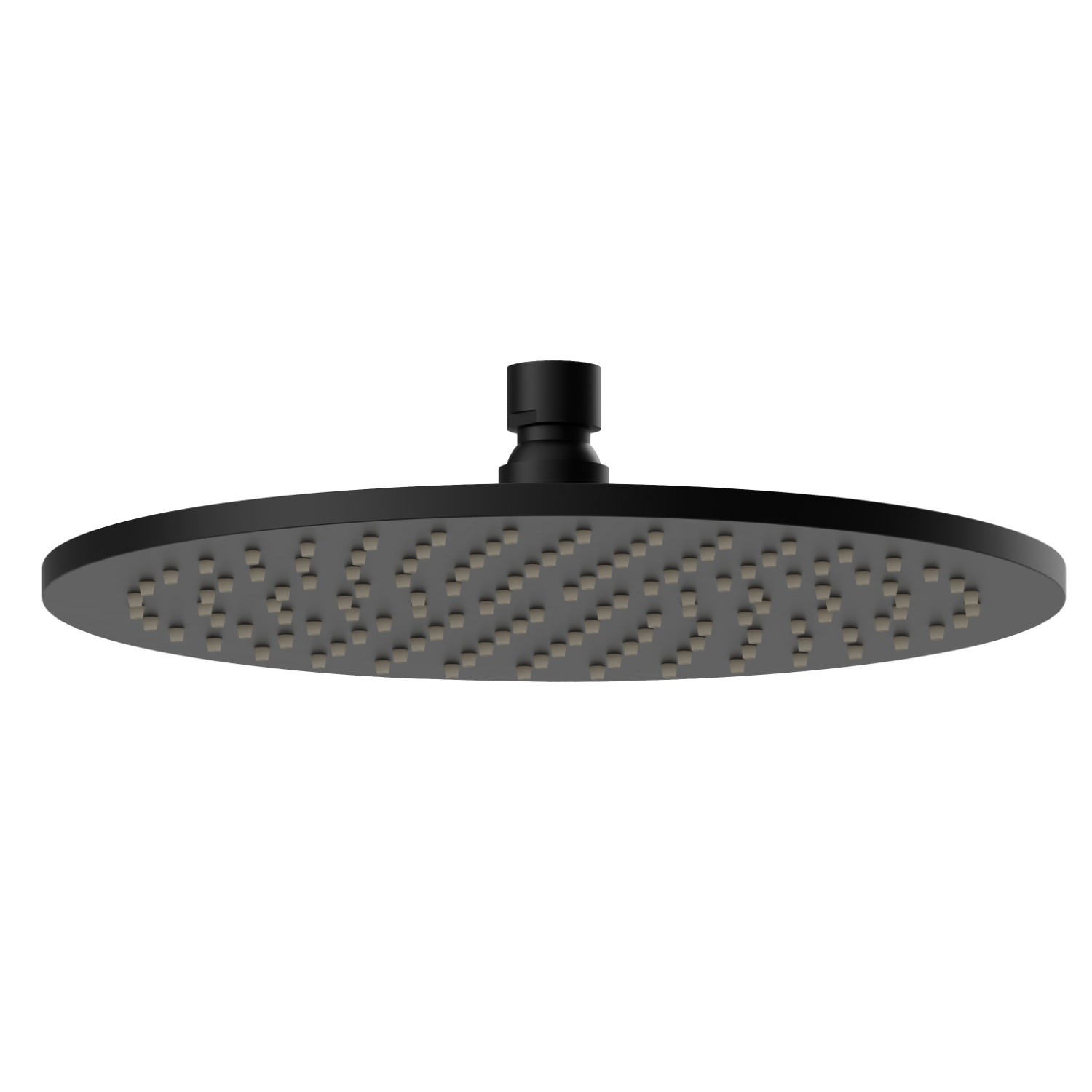 Checkable, round head shower, with raining jet. H. 8 mm. ø 250 mm - finish Matt Black