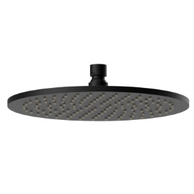 Checkable, round head shower, with raining jet. H. 8 mm. ø 250 mm - finish Matt Black