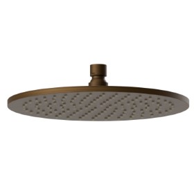 Checkable, round head shower, with raining jet. H. 8 mm. ø 250 mm - finish Groove Bronze