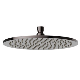 Checkable, round head shower, with raining jet. H. 8 mm. ø 250 mm - finish PVD Gun Metal