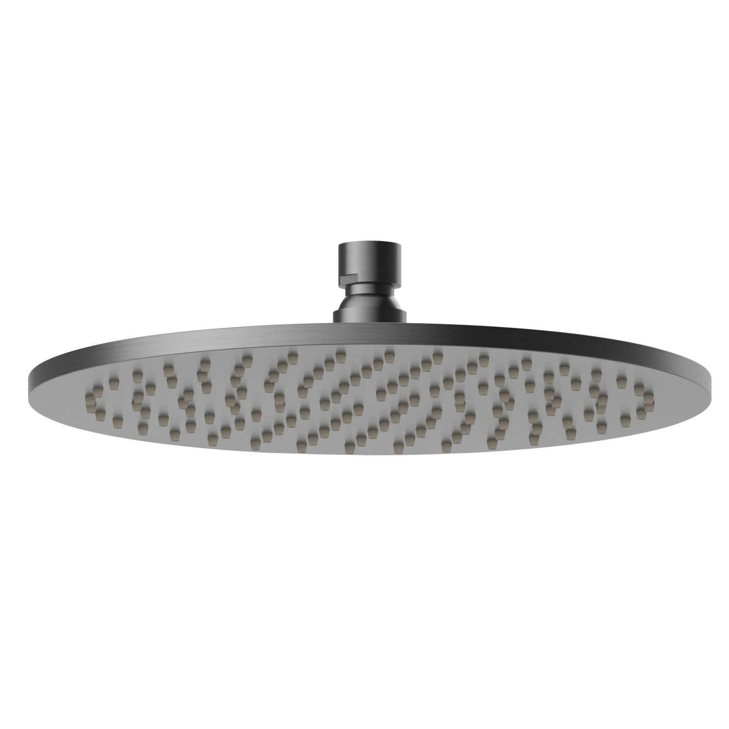 Checkable, round head shower, with raining jet. H. 8 mm. ø 250 mm - finish PVD Brushed Gun Metal