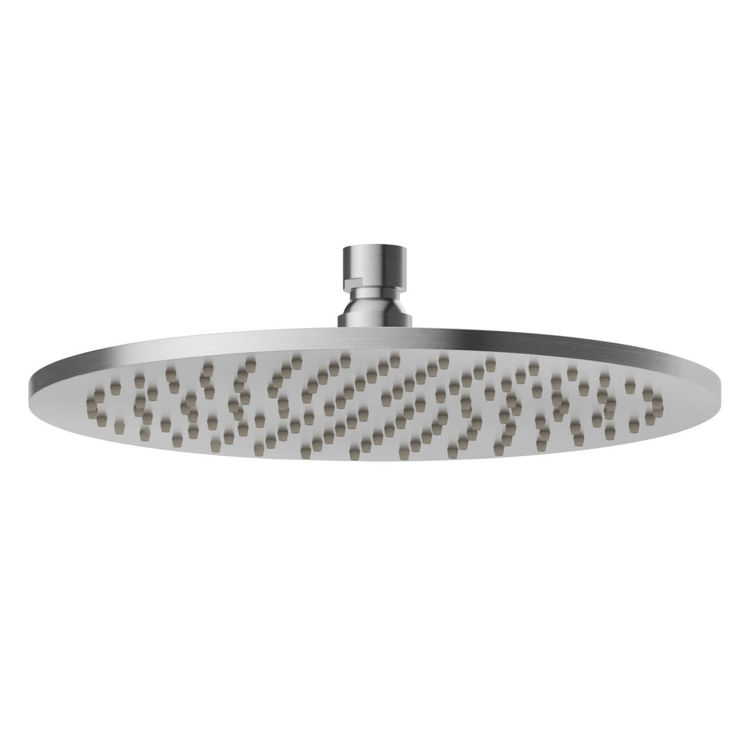 Checkable, round head shower, with raining jet. H. 8 mm. ø 250 mm - finish PVD Brushed steel