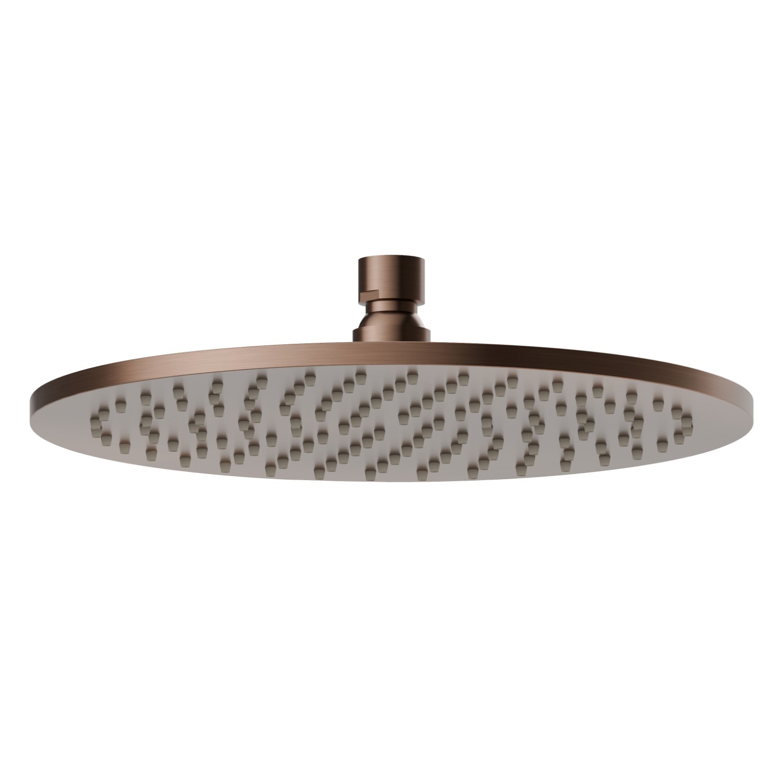 Checkable, round head shower, with raining jet. H. 8 mm. ø 250 mm - finish PVD Brushed Copper Bronze