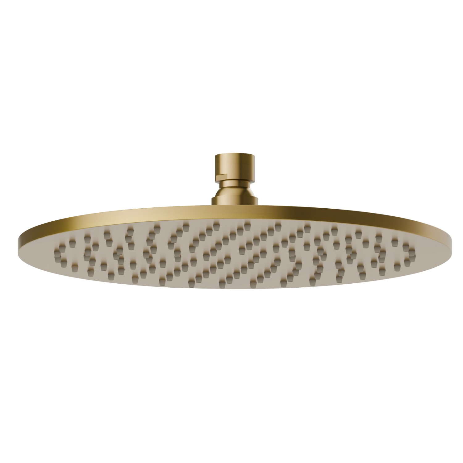 Checkable, round head shower, with raining jet. H. 8 mm. ø 250 mm - finish PVD Brushed Gold
