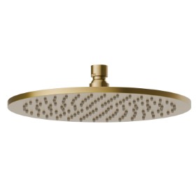 Checkable, round head shower, with raining jet. H. 8 mm. ø 250 mm - finish PVD Brushed Gold