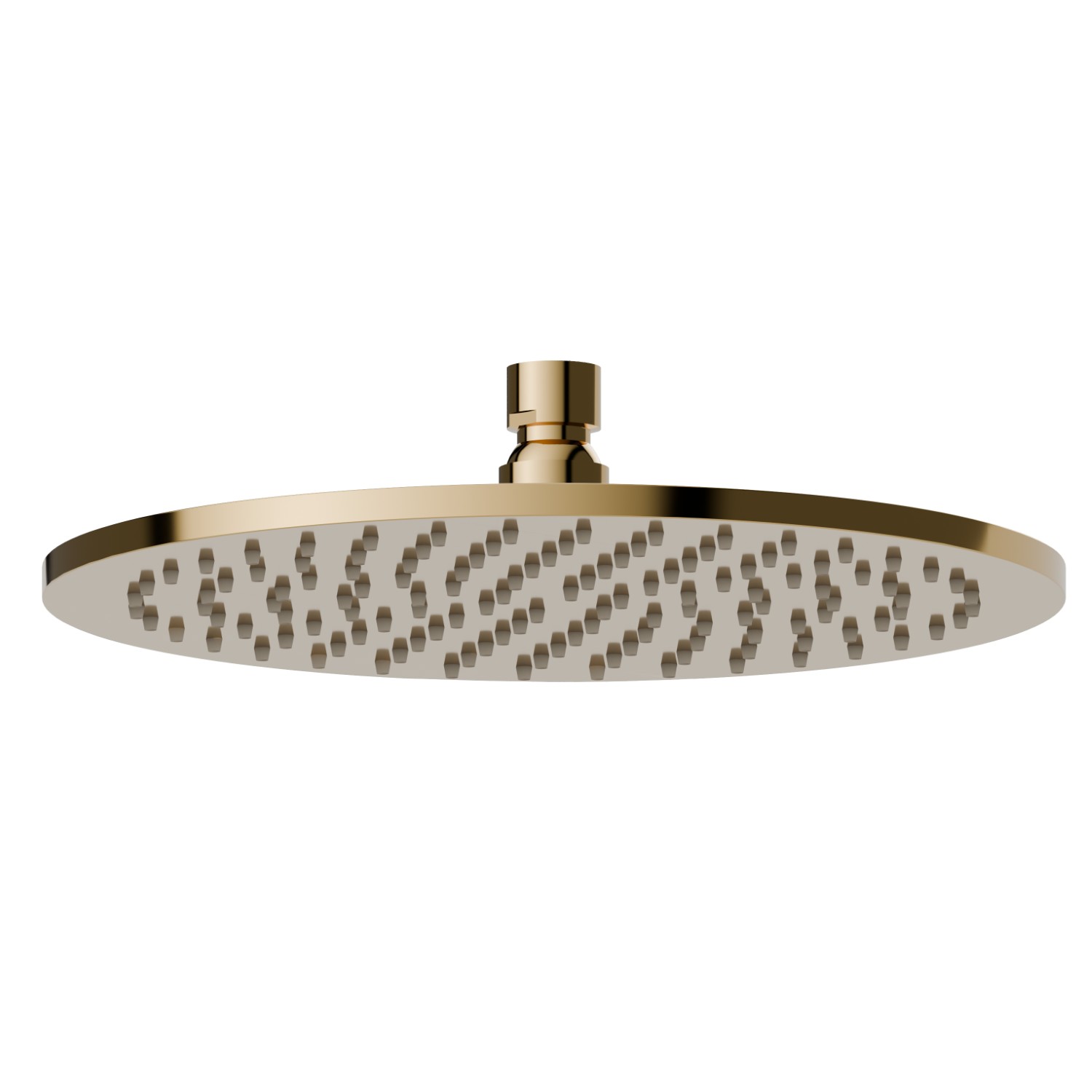 Checkable, round head shower, with raining jet. H. 8 mm. ø 250 mm - finish PVD Glossy Gold