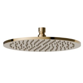 Checkable, round head shower, with raining jet. H. 8 mm. ø 250 mm - finish PVD Glossy Gold