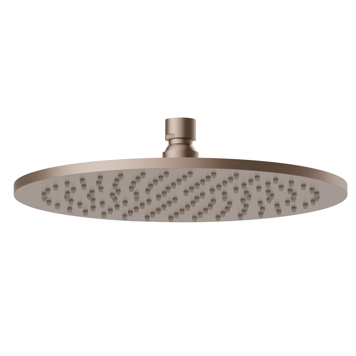 Checkable, round head shower, with raining jet. H. 8 mm. ø 250 mm - finish Copper Satin