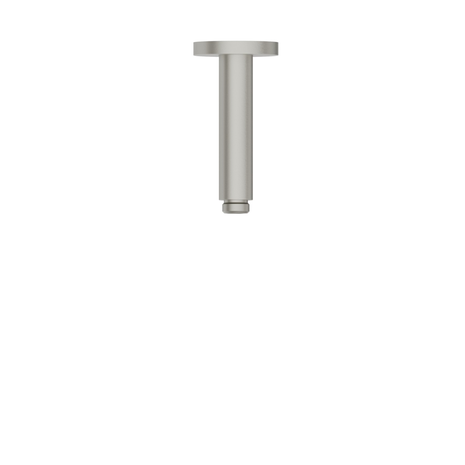 Braccio soffione a soffitto, tondo, in ottone.
L=120 mm. - finitura Titanium Satin
