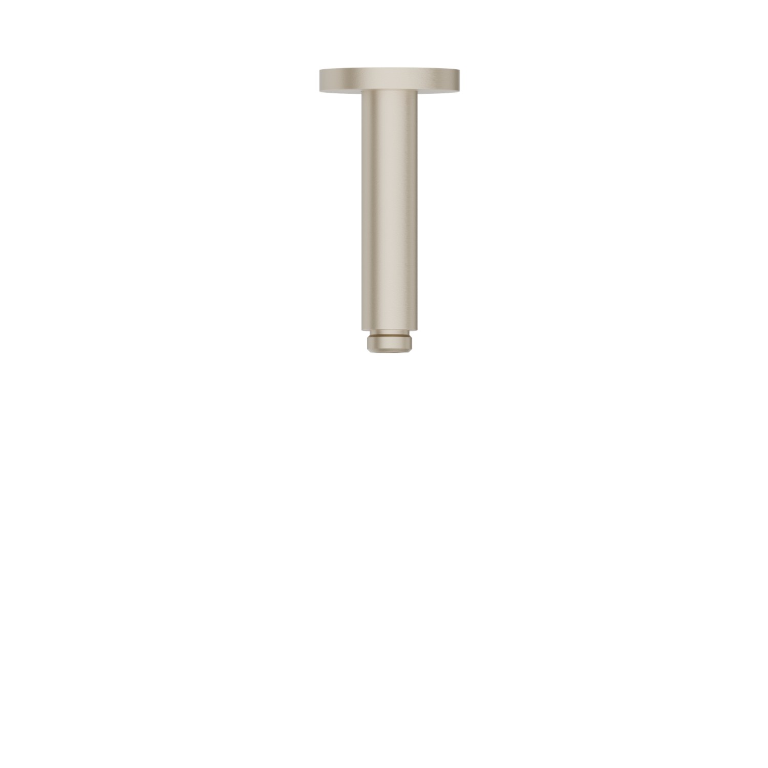 Bras ciel de pluie au plafond, rond, en laiton. L=120 mm - finition Gold Satin
