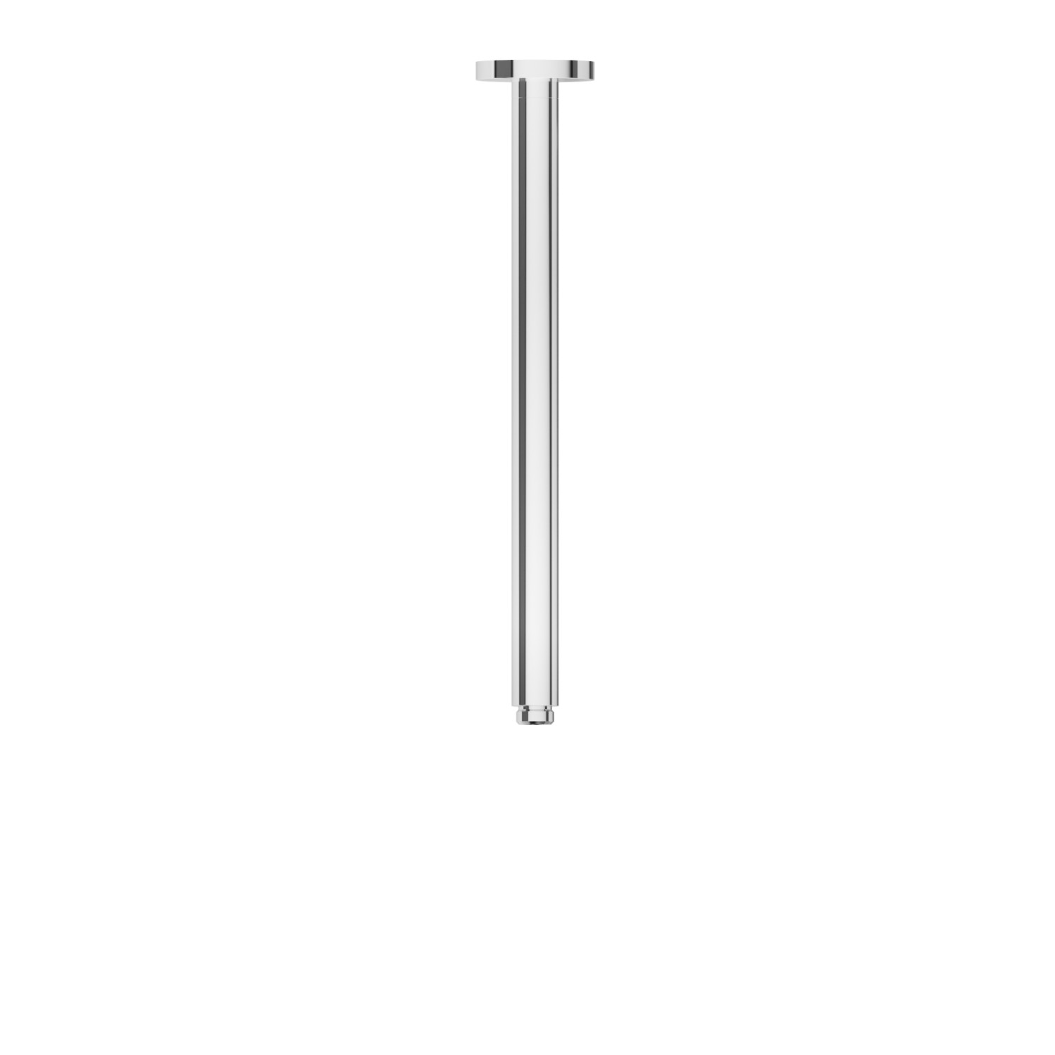 Bras ciel de pluie au plafond, rond, en laiton.  L=350 mm. LUXURY - finition Chrome