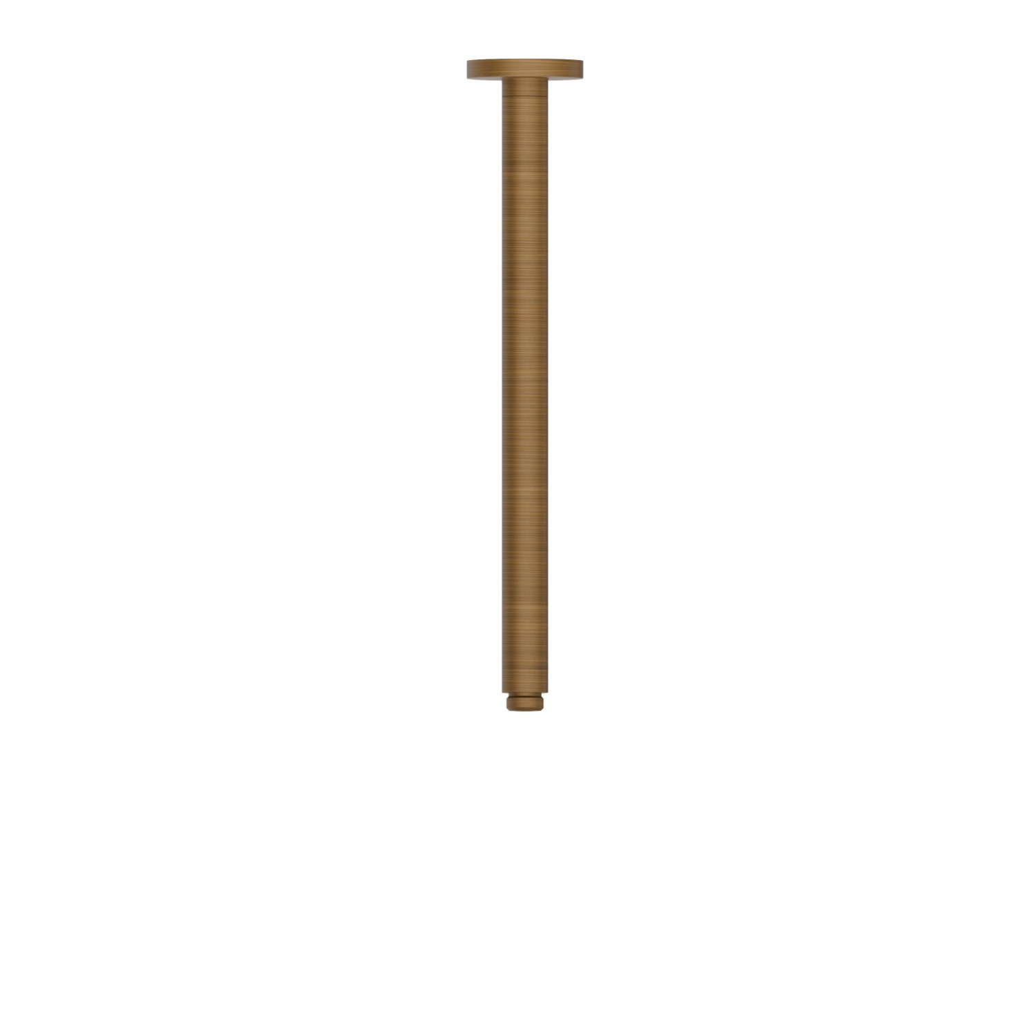 Braccio soffione a soffitto, tondo, in ottone. L=350 mm. LUXURY. - finitura Groove Bronze