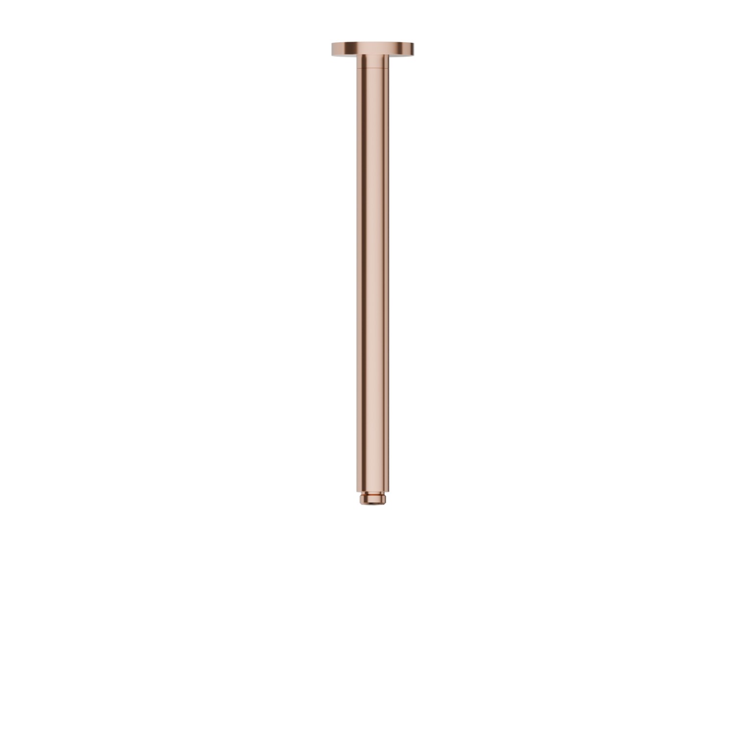 Ceiling-mounted shower arm, round, in brass.  L=350 mm. LUXURY - finish PVD Copper Bronze