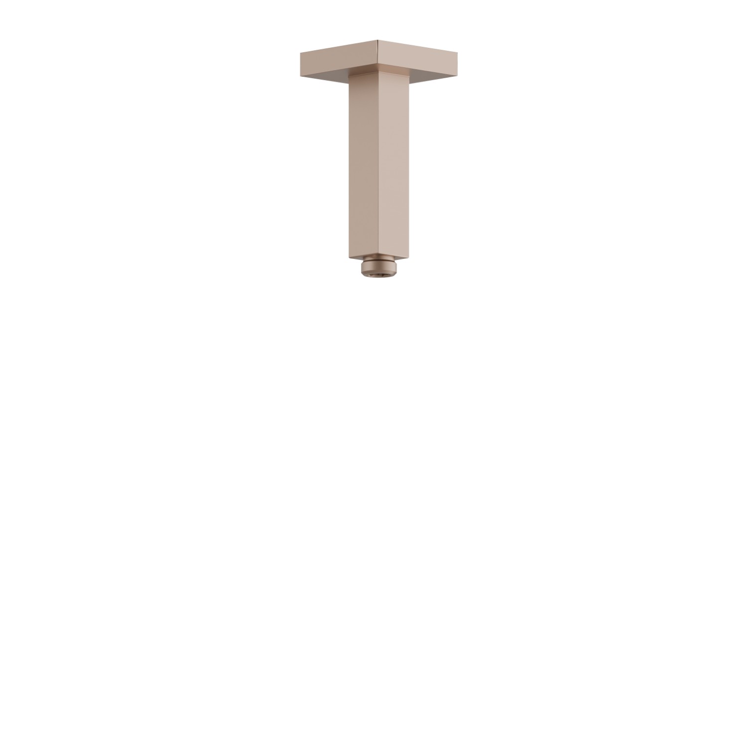 Braccio soffione a soffitto, quadro, in ottone.
L=120mm. - finitura Copper Satin